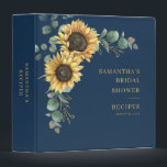 Sunflower Eucalyptus Floral Bridal Shower Recipes 3 Ring Binder<br><div class="desc">Sunflower Eucalyptus Floral Bridal Shower Recipes 3 ring binder</div>