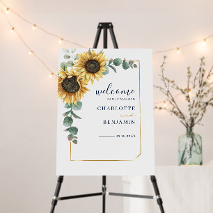 Sunflower Eucalyptus Floral Greenery Wedding Foam Board