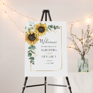 Sunflower Eucalyptus Greenery Wedding Foam Board