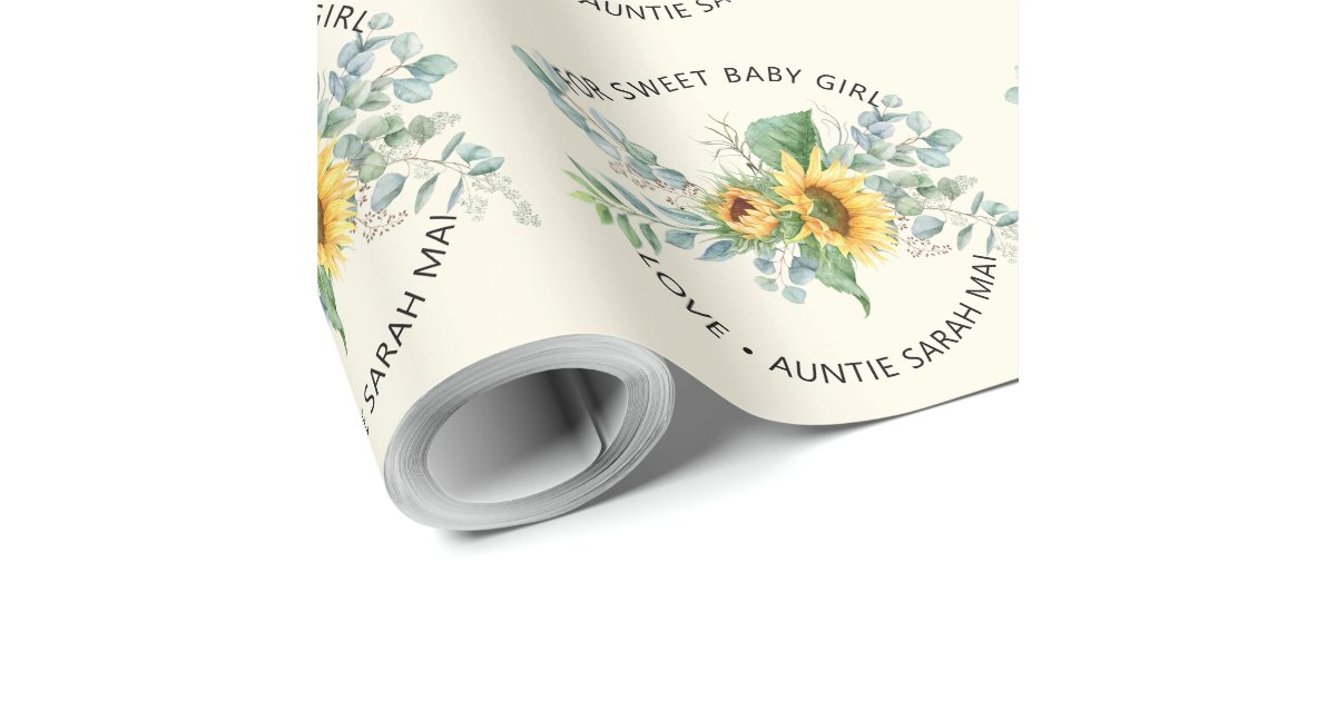 Baby Shower Wrapping Paper Romantic Bouquet Wrapping Paper 