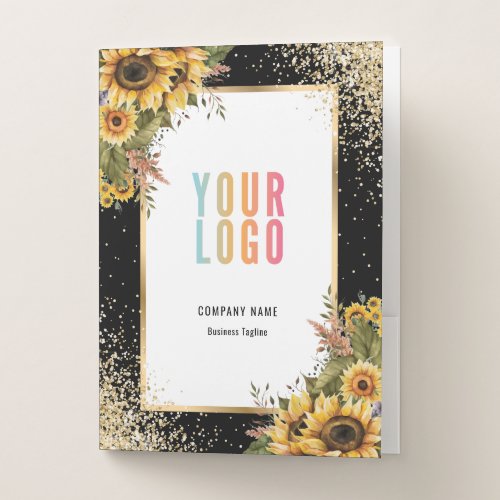 Sunflower Event Planner Floral Designer Business Pocket Folder
