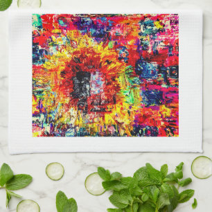 Sunflower Explosion Tea Towel