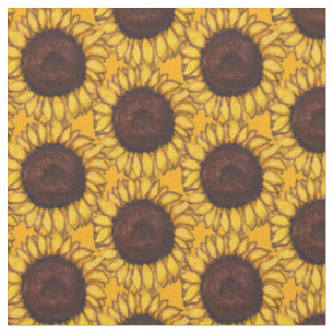 Sunflower Fabric Sunflower Fabric Cotton or Poly