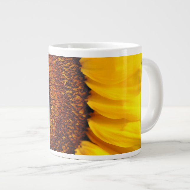 Sunflower Face Jumbo Coffee Mug (Front Right)