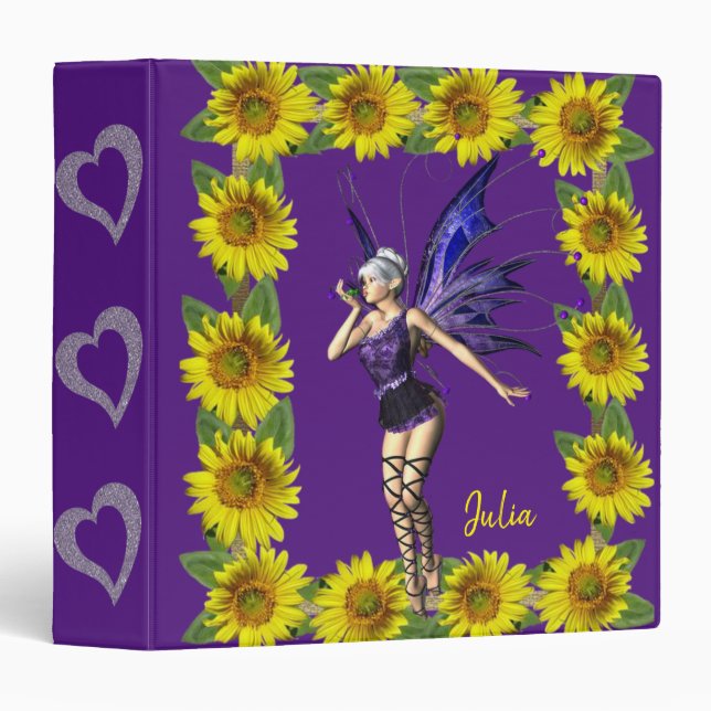 Sunflower Fairy Avery Binder (Front/Spine)