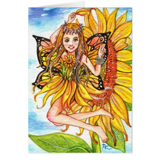 Sunflower Fairy Cards (Front)
