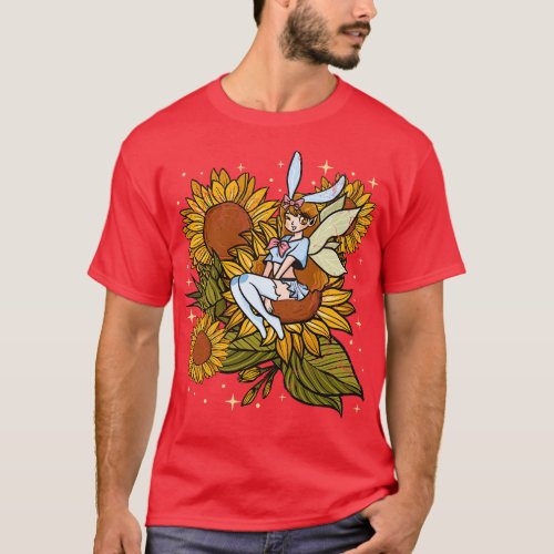 Sunflower Fairy Sunflowers Mystical Cute Pixies T_Shirt