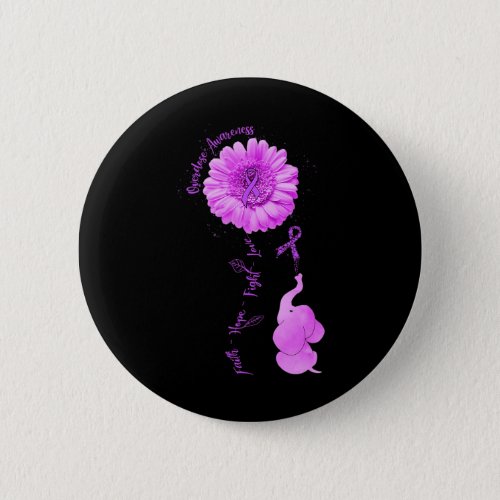 Sunflower Faith Hope Fight Love Overdose Awareness Button