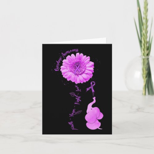 Sunflower Faith Hope Fight Love Overdose Awareness Card