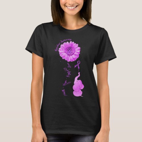 Sunflower Faith Hope Fight Love Overdose Awareness T_Shirt