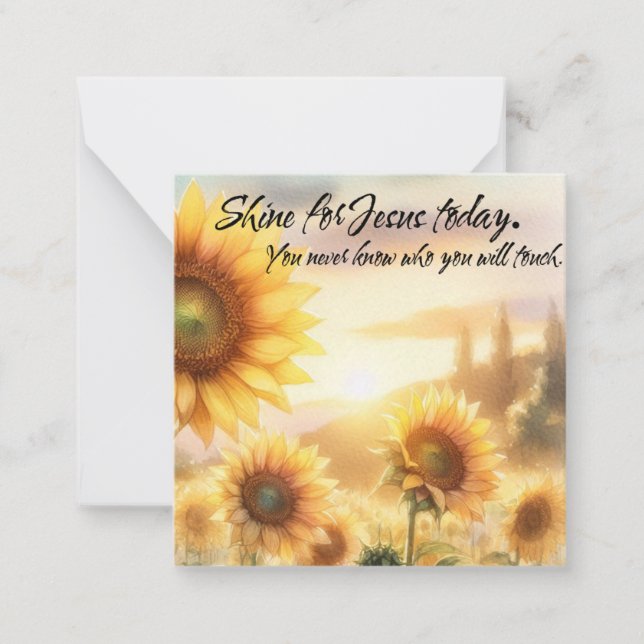 Sunflower, faith  note card (Front)