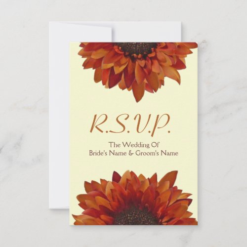 Sunflower Fall Wedding RSVP