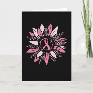 Sunflower Family Matching Breast Cancer Awareness Card