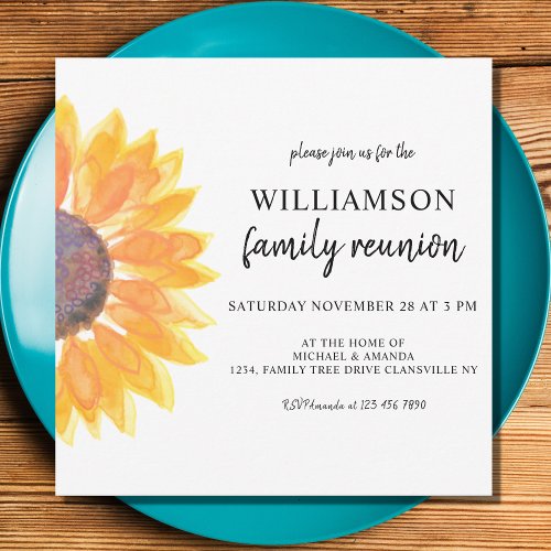 Sunflower Family Reunion  Invitation