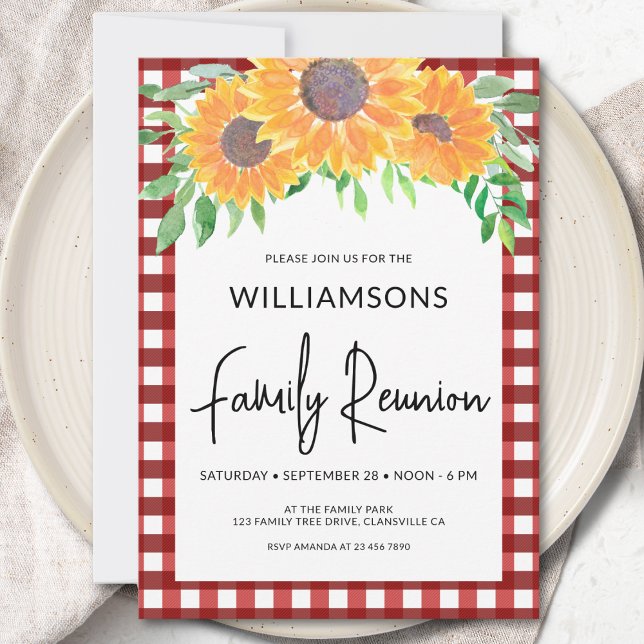 Sunflower Family Reunion  Invitation (Creator Uploaded)
