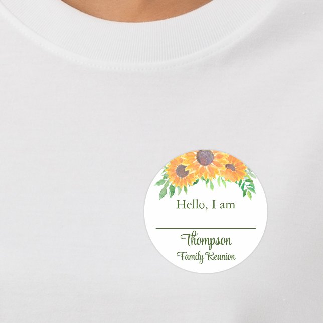 Sunflower Family Reunion Name Tag (Creator Uploaded)