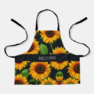 Sunflower Farm 3D Colorful Pattern Apron