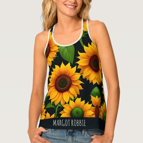 Sunflower Farm 3D Colorful Pattern Tank Top
