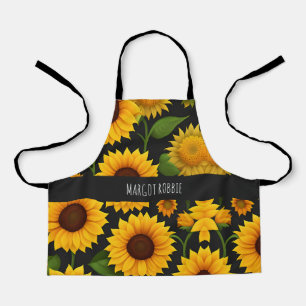 Sunflower Farm 3D Isometric Pattern Apron