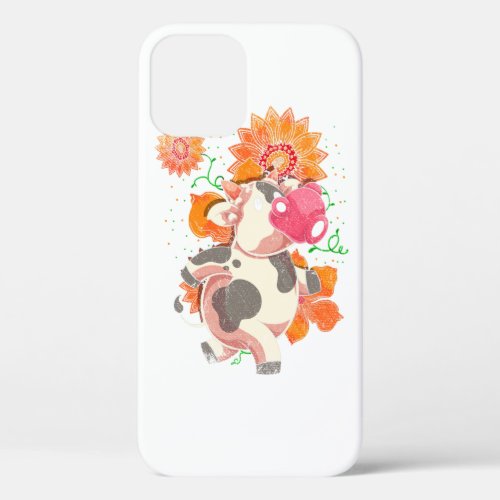 Sunflower Farm Animal Lover Farmer Cow Perfect de iPhone 12 Case