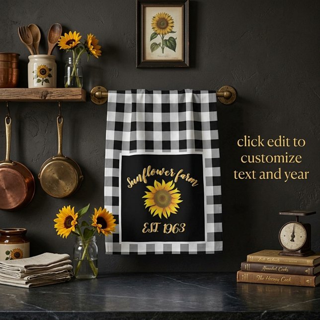 Sunflower farm custom kitchen towel (Creator Uploaded)