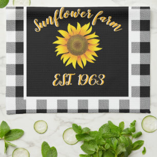 Sunflower farm  kitchen towel