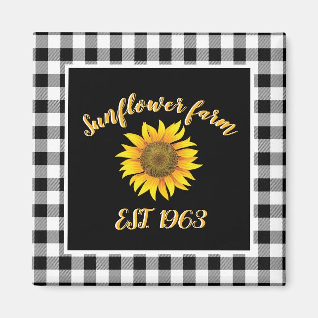 Sunflower farm  magnet (Front)