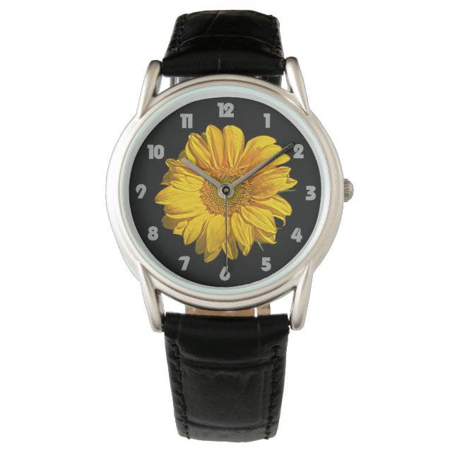 Sunflower Fat Grey Numbers wam Watch (Front)