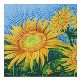 Sunflower Faux Canvas Print