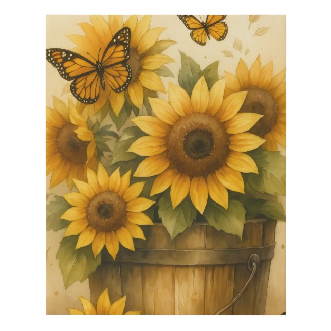 Sunflower Faux Canvas Print (Front)