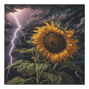 Sunflower Faux Canvas Print