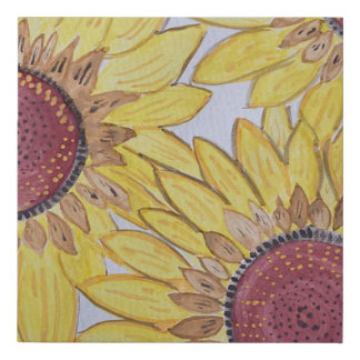 Sunflower faux canvas wrapped print