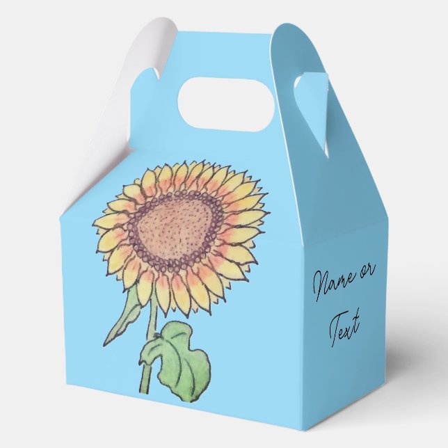 Sunflower Favor Box (Front)