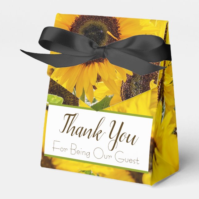 Sunflower Favor Box (Front Side)