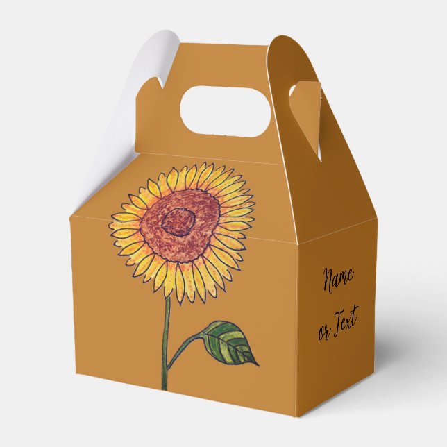 Sunflower Favor Box (Front Side)