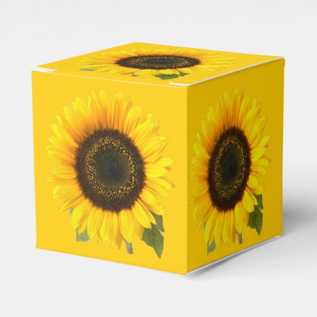 Sunflower Favor Boxes (Front Side)