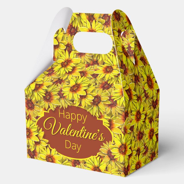 Sunflower Favor Gift Box (Front)