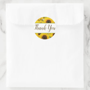 Sunflower Favor Stickers