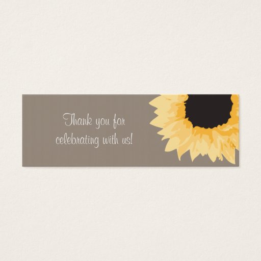 Customizable Sunflower Favor Tag Business Cards