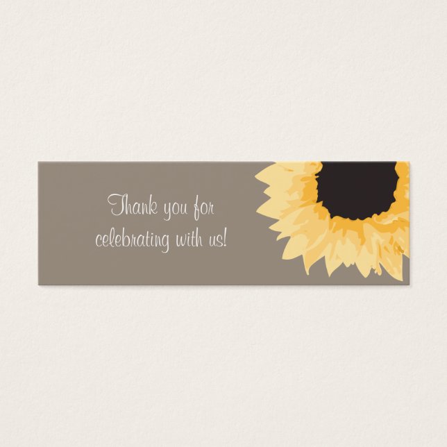 Sunflower Favor Tag (Front)