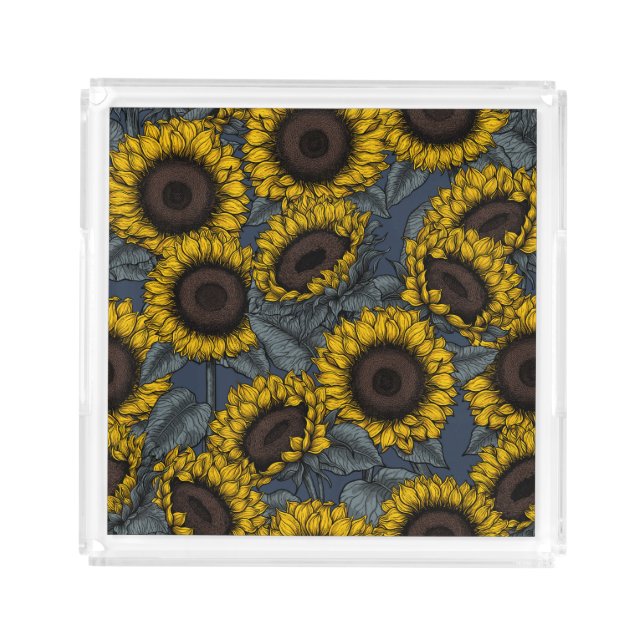 Sunflower field 2 acrylic tray (Front)