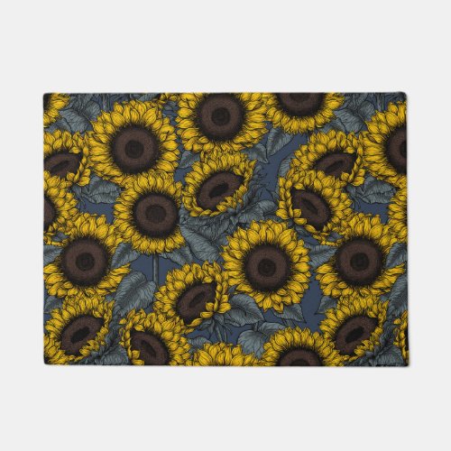 Sunflower field 2 doormat