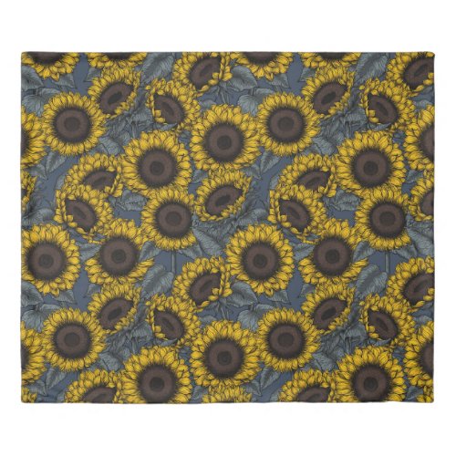 Sunflower field 2 duvet cover