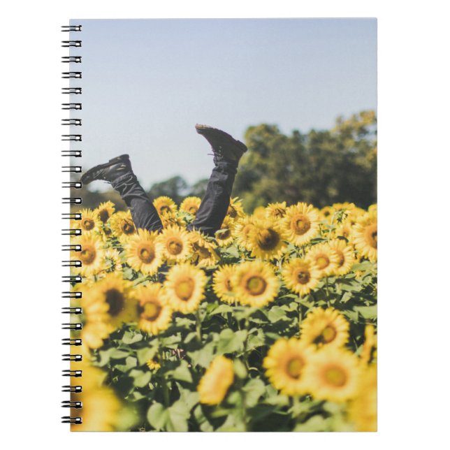 Sunflower field at daytime notebook (Front)