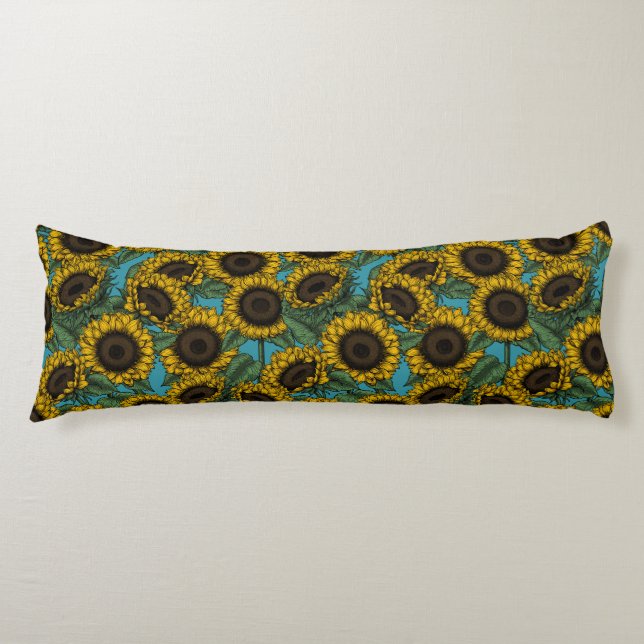Sunflower field body pillow (Front)