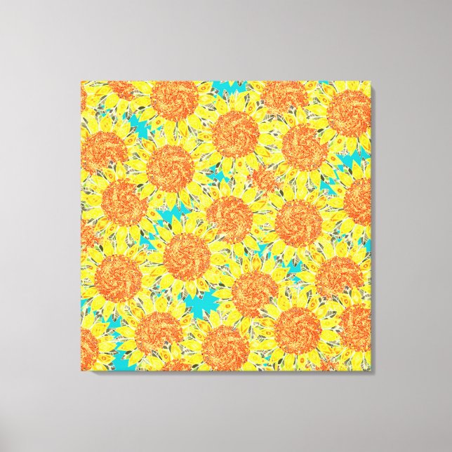 sunflower field canvas print (Front)