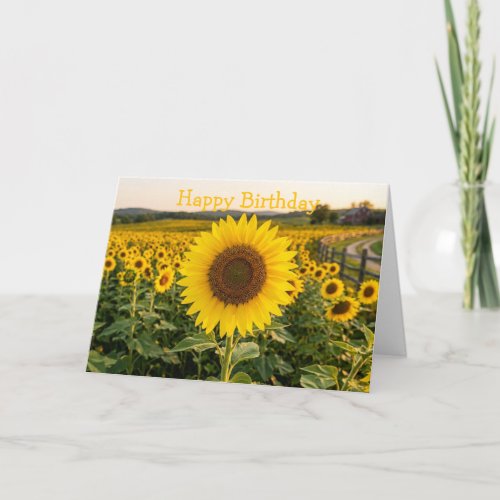 Sunflower Field Card
