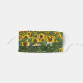 Sunflower Field Choose Joy Quote Adult Cloth Face Mask (Front, Folded)