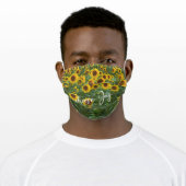 Sunflower Field Choose Joy Quote Adult Cloth Face Mask (Worn)