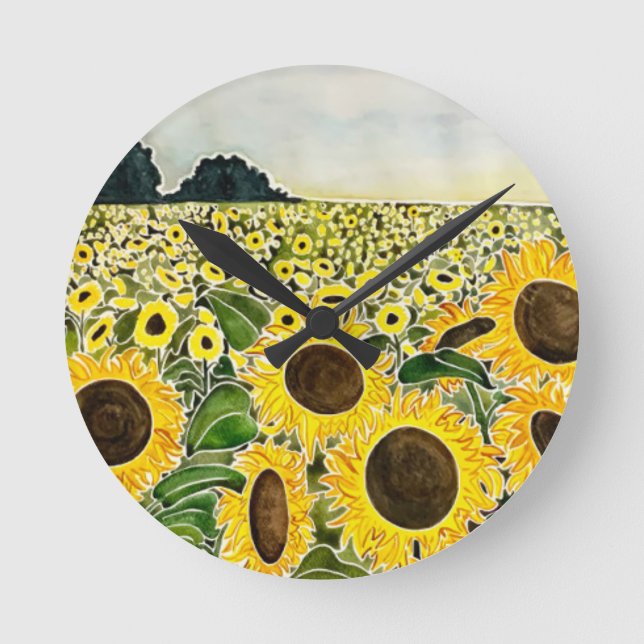 Sunflower Field Clock (Front)